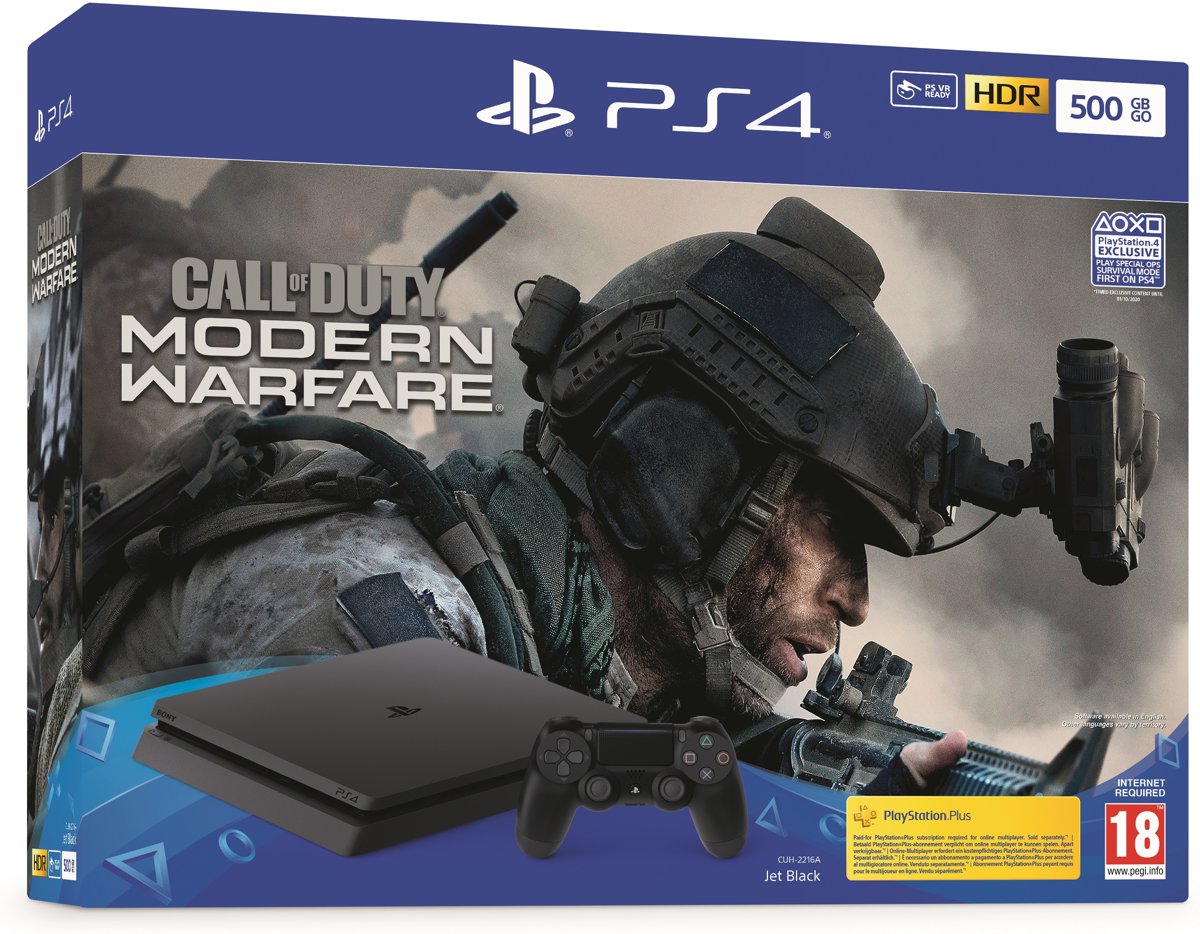 PlayStation 4 Slim (500 GB) + Call of Duty: Modern Warfare (PS4), Sony Computer Entertainment