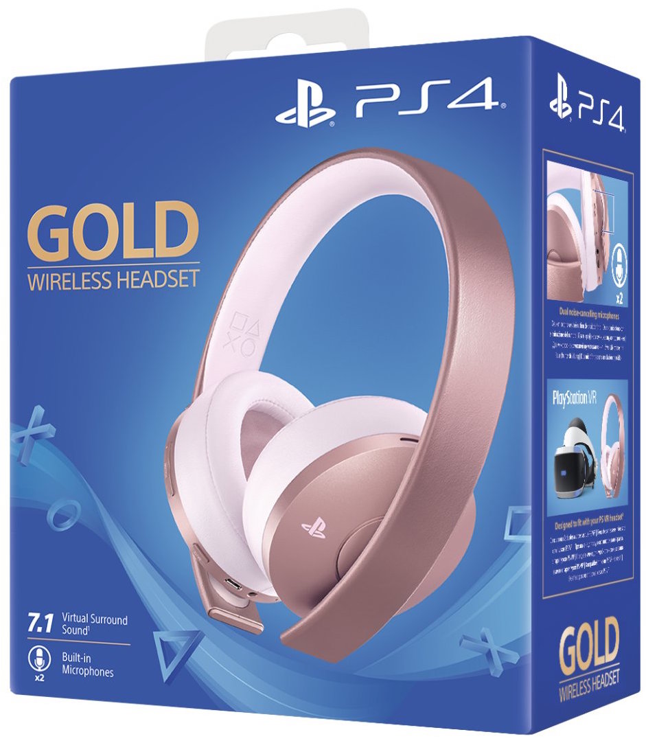 PlayStation Gold Wireless Stereo Headset 2.0 (Rose Gold) (PS4), Sony Computer Entertainment