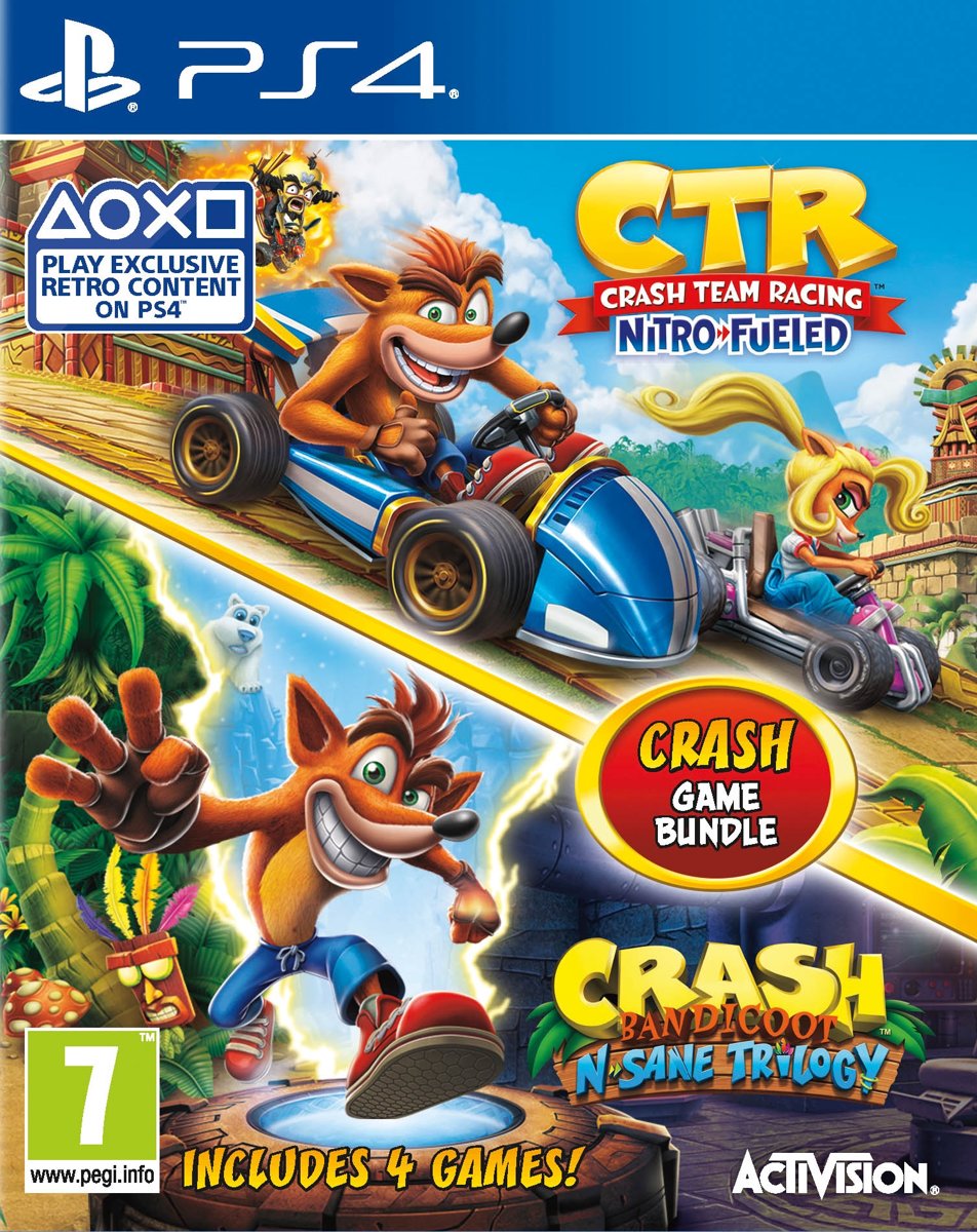 Crash Team Racing Nitro-Fueled + Crash Bandicoot N.Sane Trilogy (PS4), Beenox