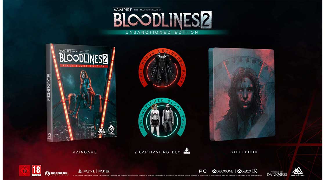 Vampire: The Masquerade Bloodlines 2 - Unsanctioned Edition (Steelbook) (PS4), Hardsuit Labs, Inc.