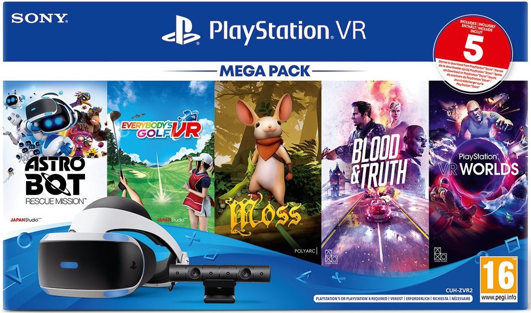 PlayStation VR Bril Mega Pack III + Camera + 5 Games (PS5), Sony Computer Entertainment