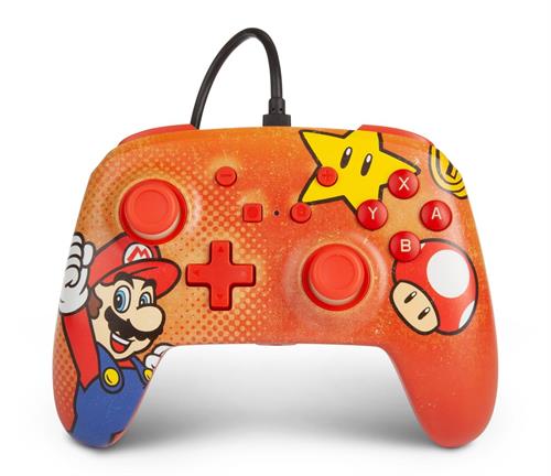 Nintendo Switch Controller Wired - PowerA (Mario Vintage) (Switch), Nintendo