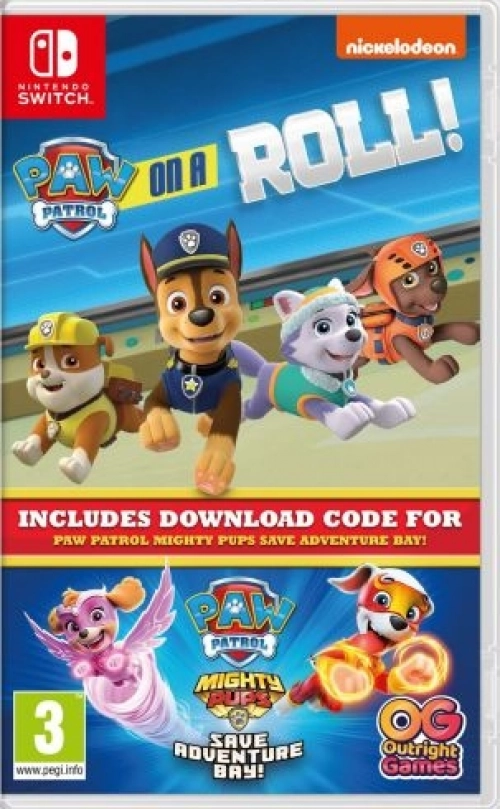 Paw Patrol On a Roll + Paw Patrol Mighty Pups Save Adventure Bay! 2-in-1