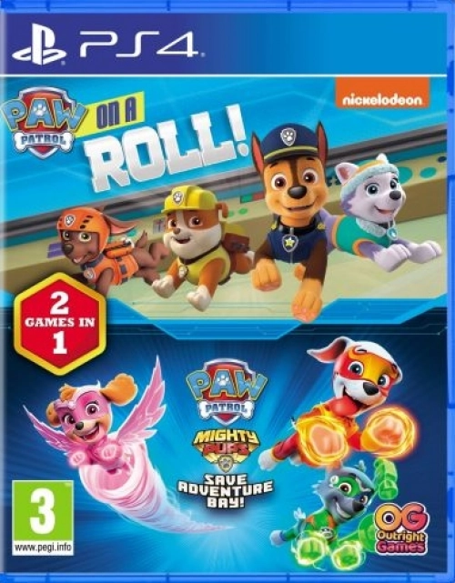 Paw Patrol On a Roll + Paw Patrol Mighty Pups Save Adventure Bay! 2-in-1 (PS4), Outright Games