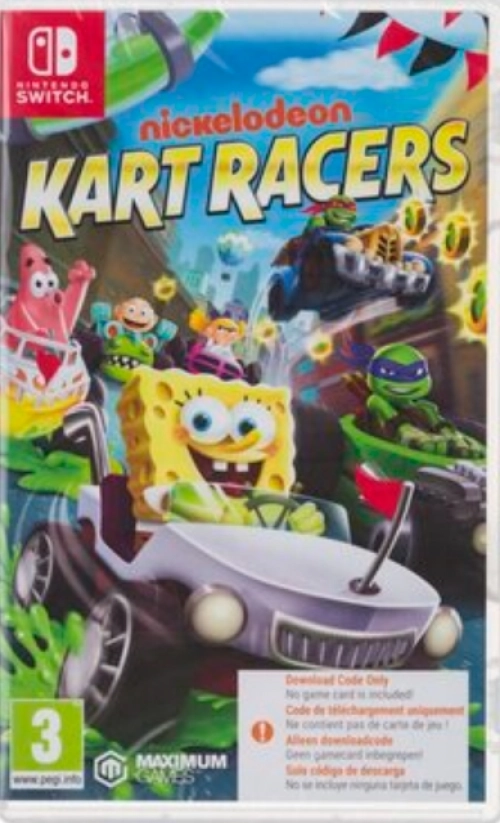 Nickelodeon Kart Racers (Code in a Box) (Switch),  Let op! Dit artikel is een downloadcode voor de N