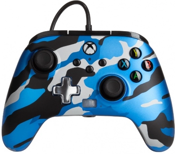 Xbox Series X|S Enhanced Controller Wired (Metallic Blue Camo) - PowerA (Xbox Series X), PowerA