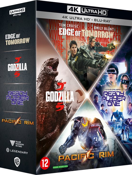 Edge of Tomorrow + Ready Player One + Pacific Rim + Godzilla (4K Ultra HD) (Blu-ray), Steven Spielberg