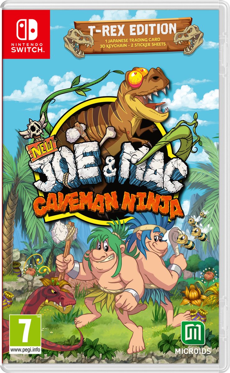 New Joe & Mac Caveman Ninja - T-Rex Edition (Switch), Microids