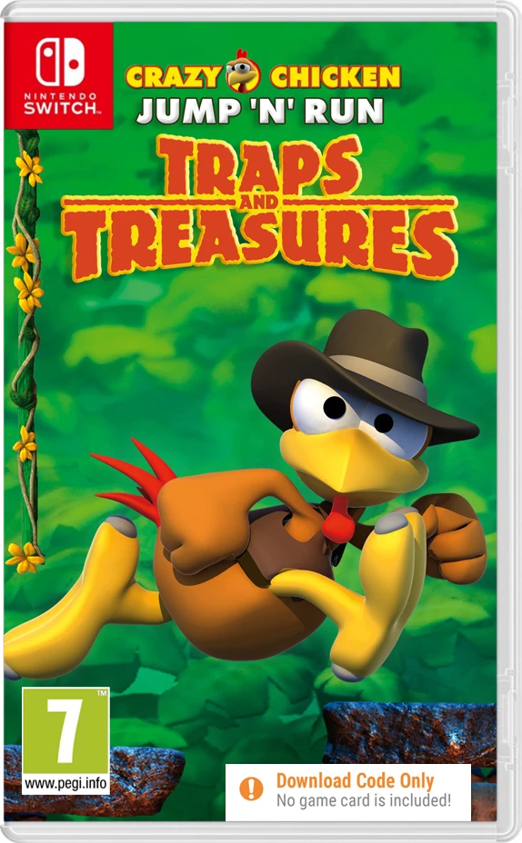 Crazy Chicken: Traps and Treasures (Code in a Box) (Switch), Mindscape