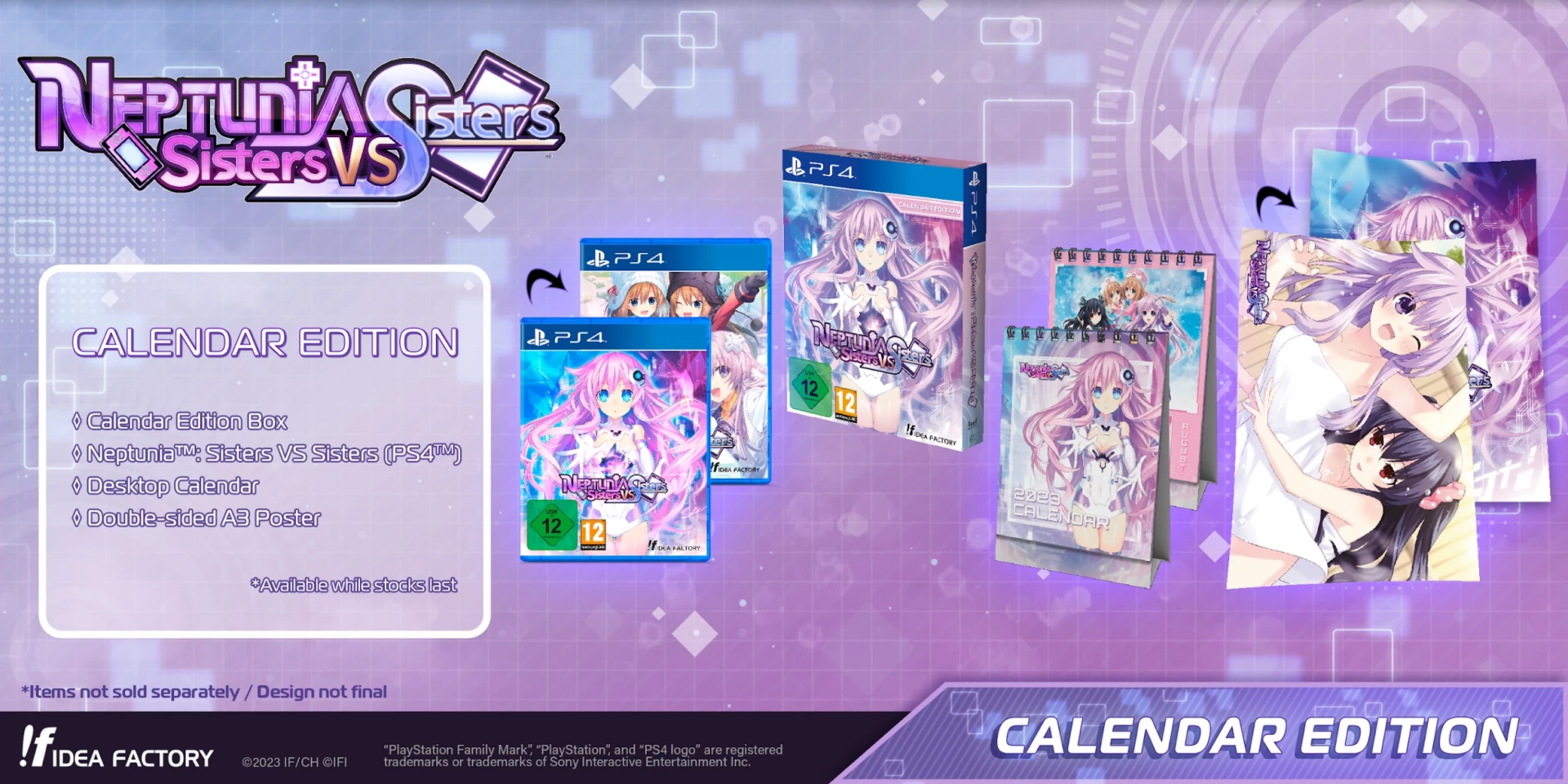 Neptunia: Sisters VS Sisters - Calendar Edition (PS4), Idea Factory