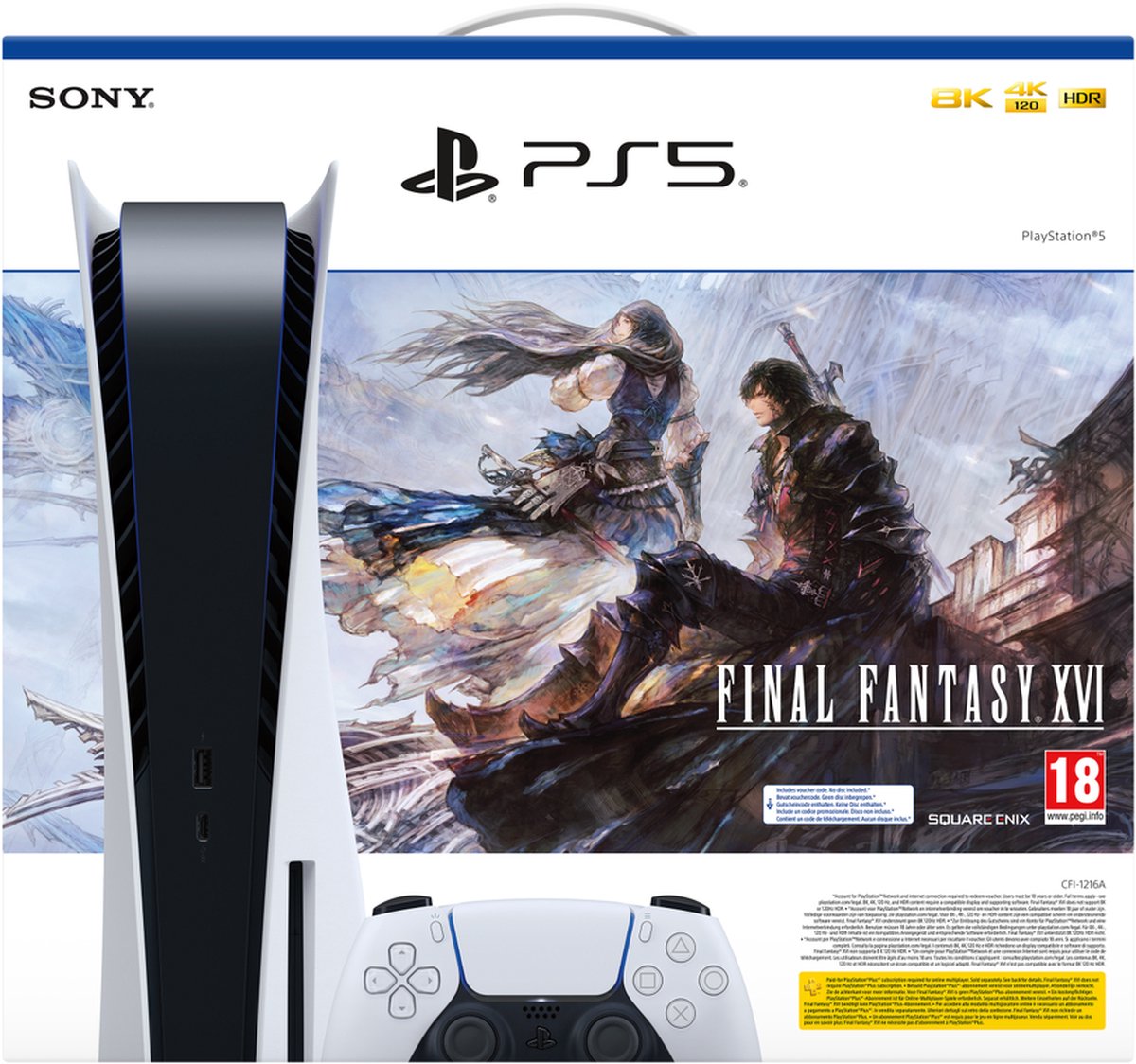 PlayStation 5 Console + Final Fantasy XVI (Downloadcode) (PS5), Sony Computer Entertainment, Square Enix