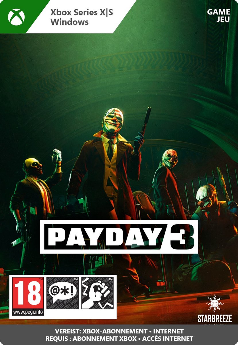 Payday 3 (Windows/ Xbox Series S|X Download) (PC), Starbreeze Entertainment, Deep Silver