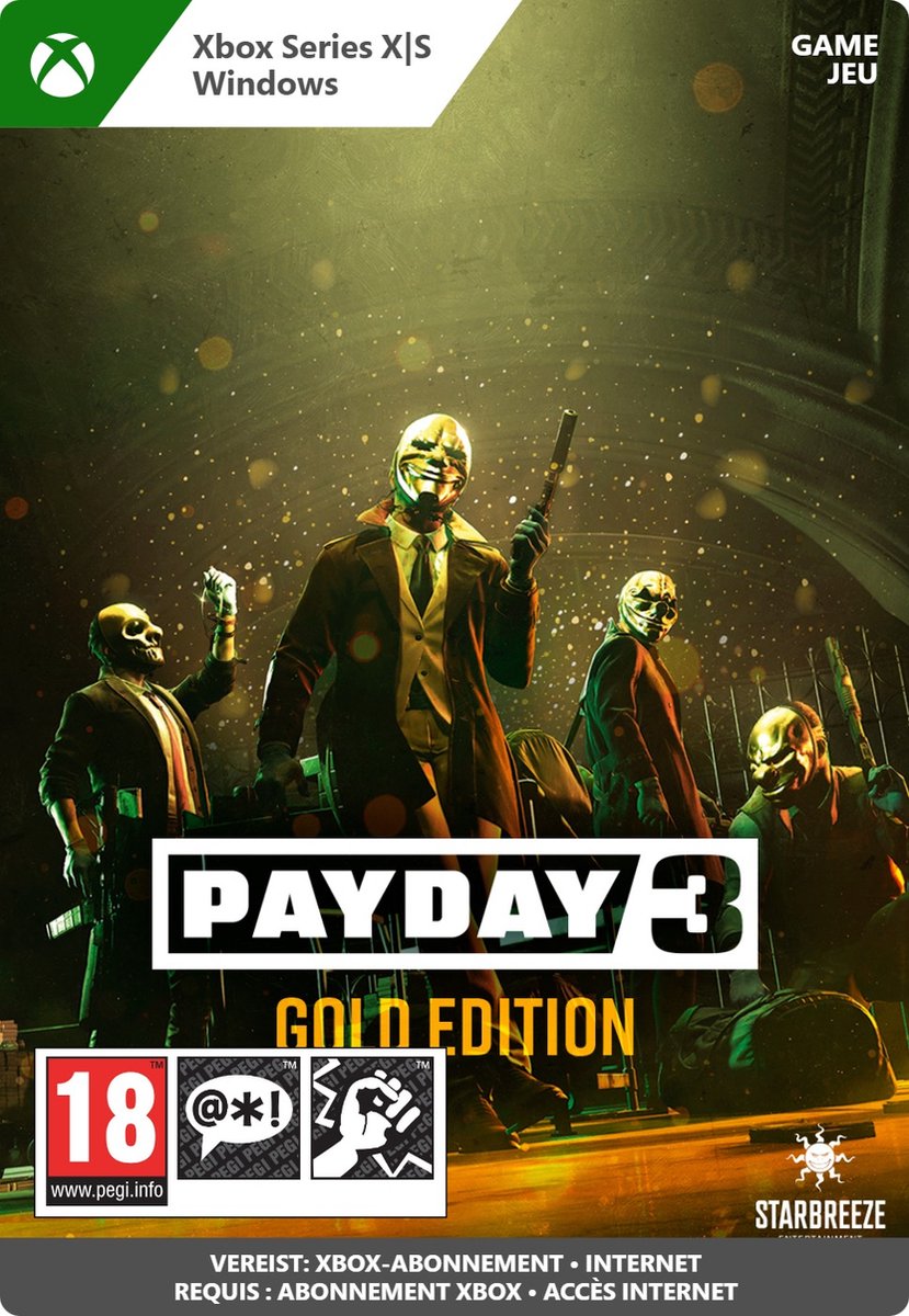 Payday 3 - Gold Edition (Windows Download) (PC), Starbreeze Entertainment, Deep Silver