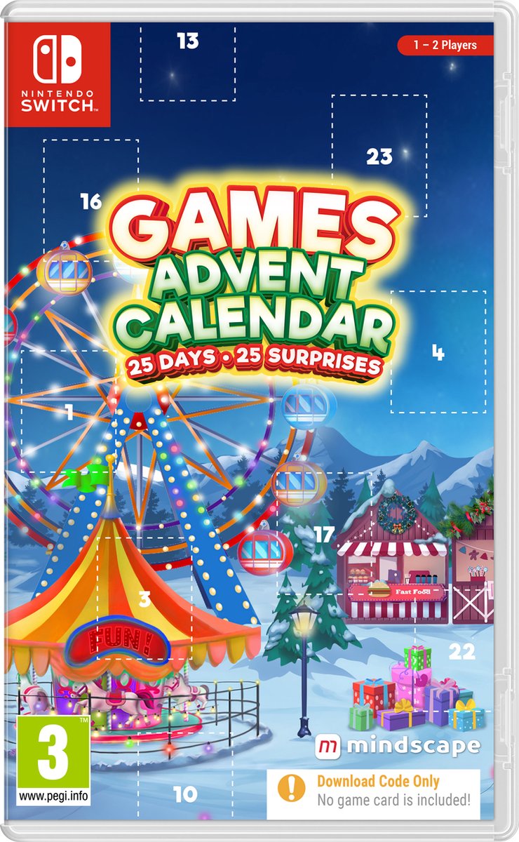 Games Advent Calendar (Code in a Box) (Switch), Mindscape