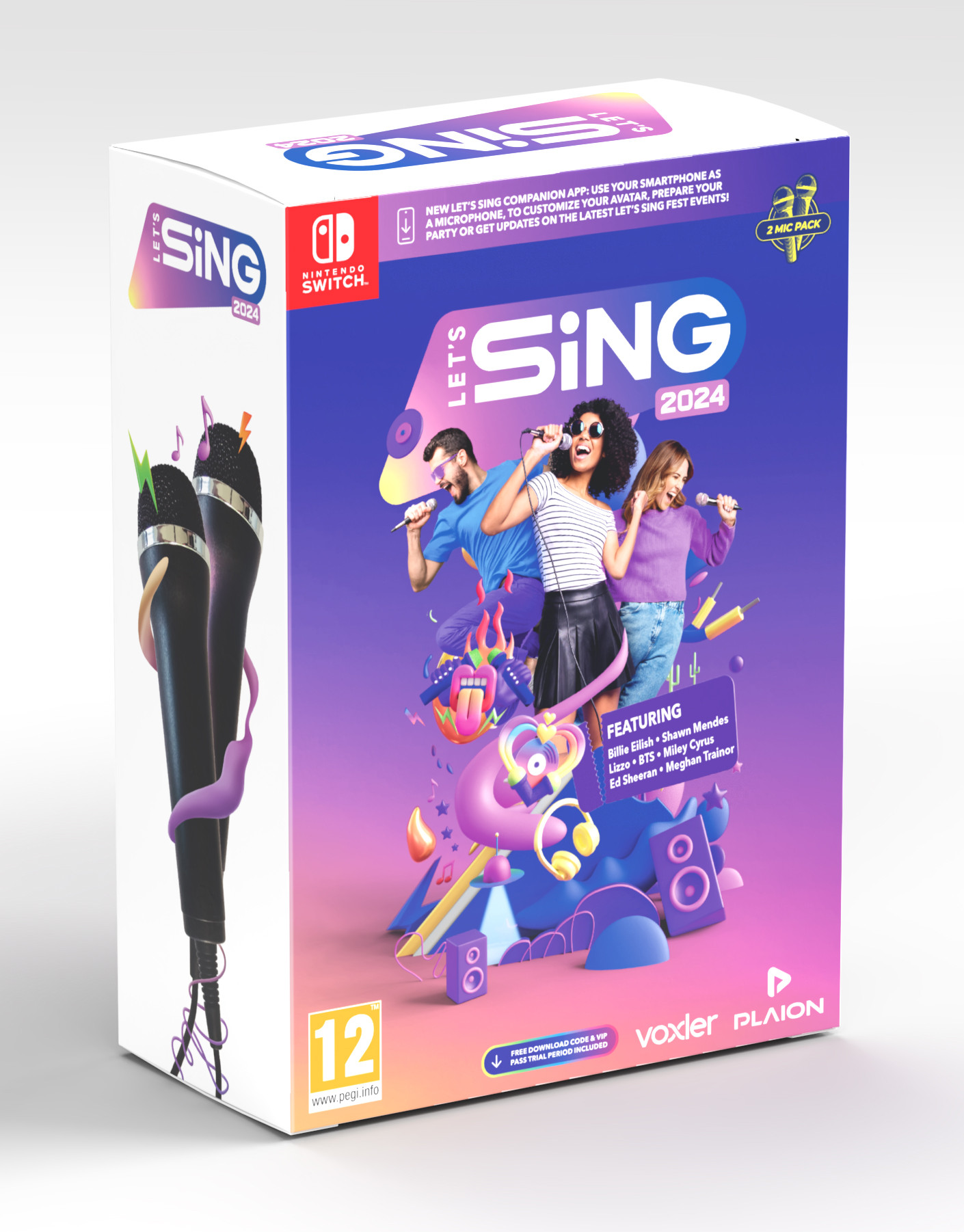 Let's Sing 2024 + 2 Microfoons (Switch), Plaion