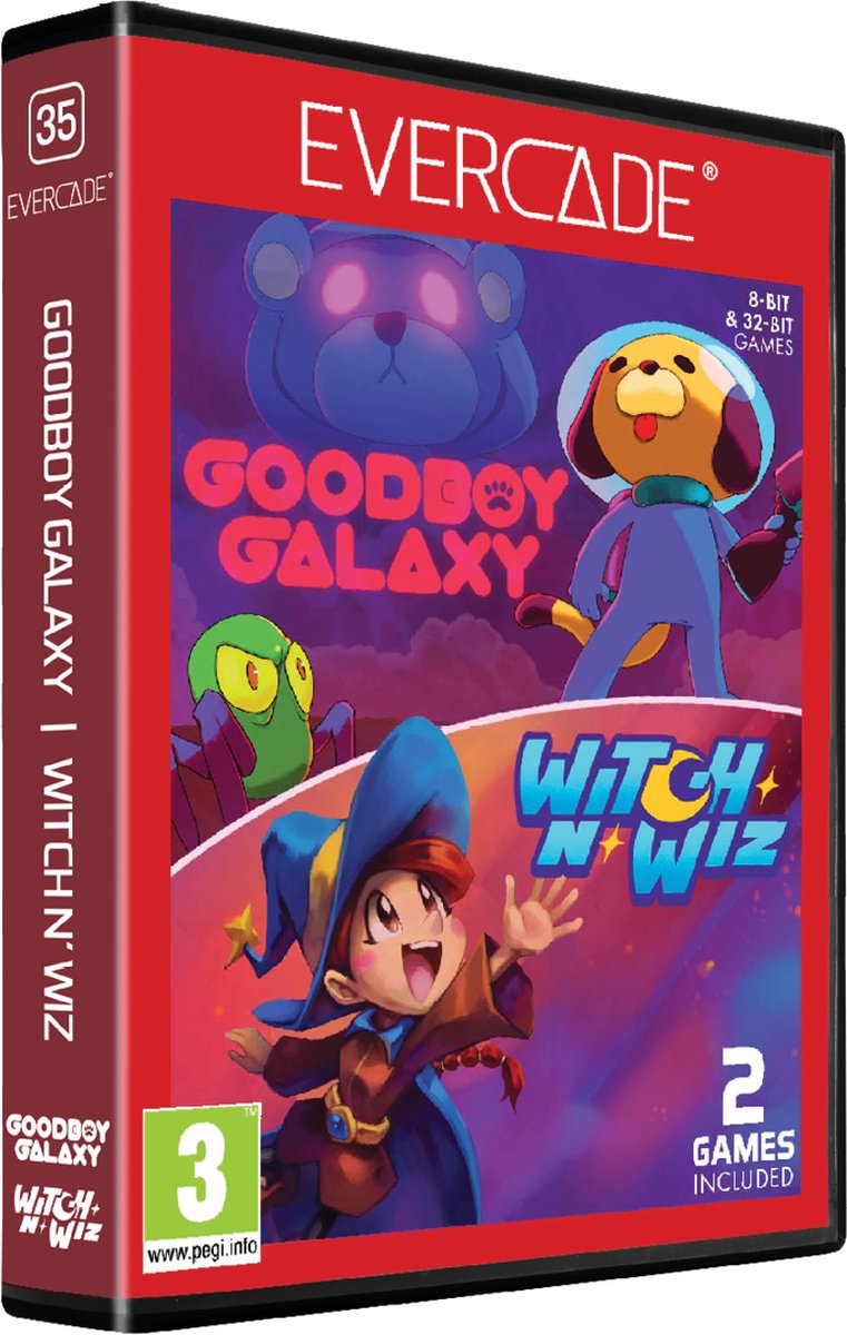 Evercade - Goodboy Galaxy & Witch N' Wiz (hardware), Evercade