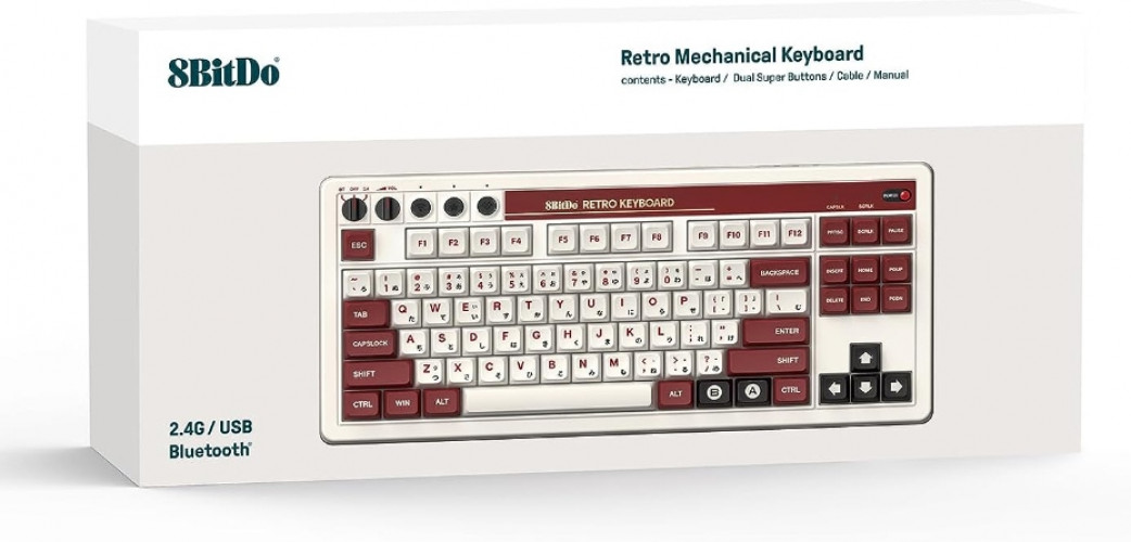 8BitDo Mechanical Keyboard Fami Edition (PC), 8BitDo