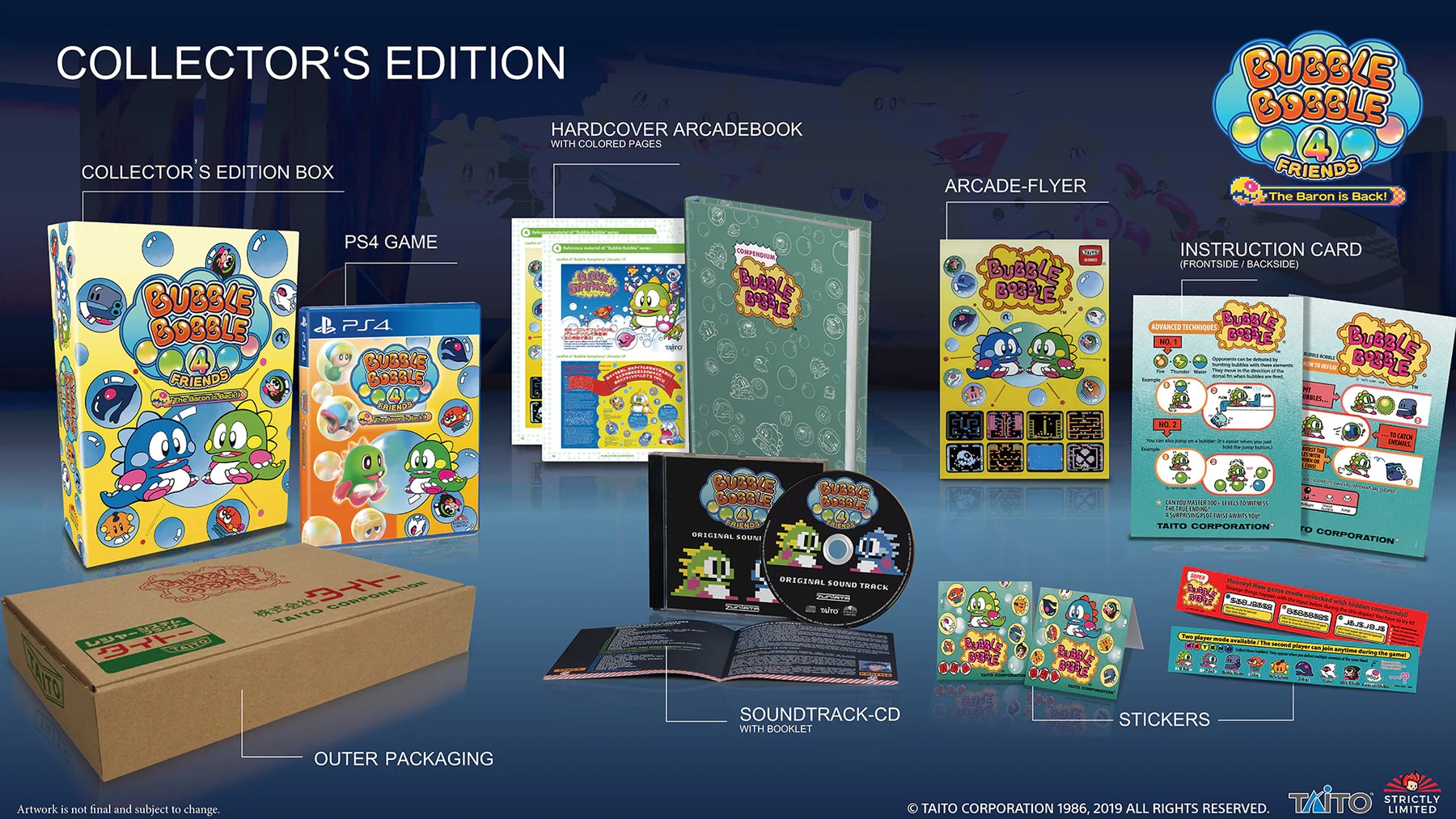 Bubble Bobble 4: Friends the Baron is Back!  - Collector's Edition (PS4), Strictly Limited Games