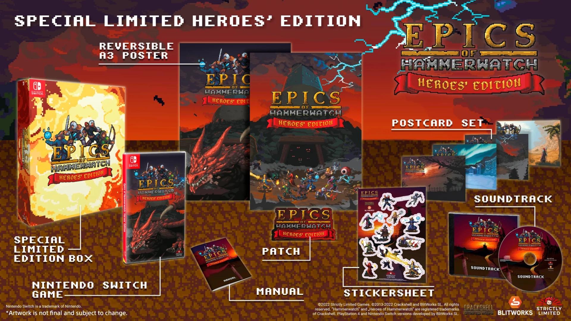 Epics of Hammerwatch - Special Limited Heroes Edition (Strictly Limited) (Switch), CrackShell, Blitworks