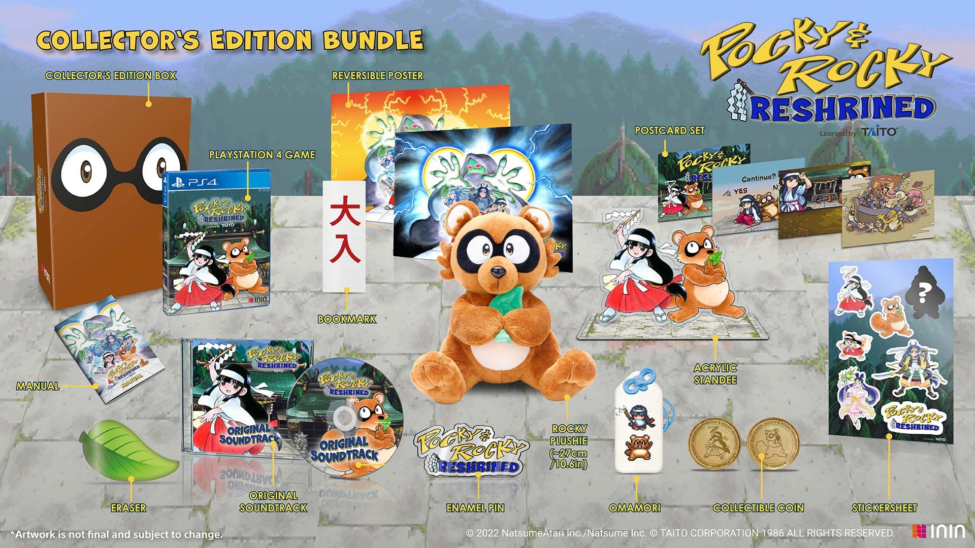Pocky & Rocky: Reshrined - Pluche Bundle Collector's Edition (Strictly Limited) (PS4), ININ Games, Strictly Limited Games