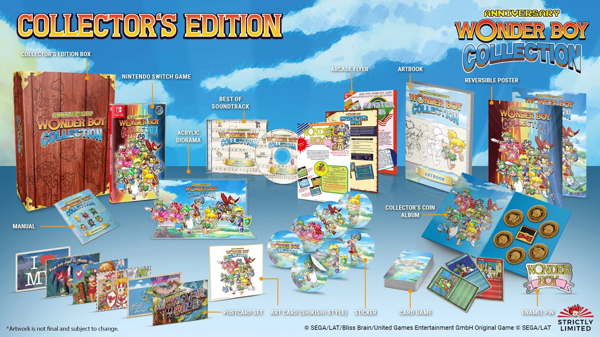 Wonder Boy: Anniversary Collection - Collector's Edition (Strictly Limited) (Switch), ININ Games, Strictly Limited Gamed