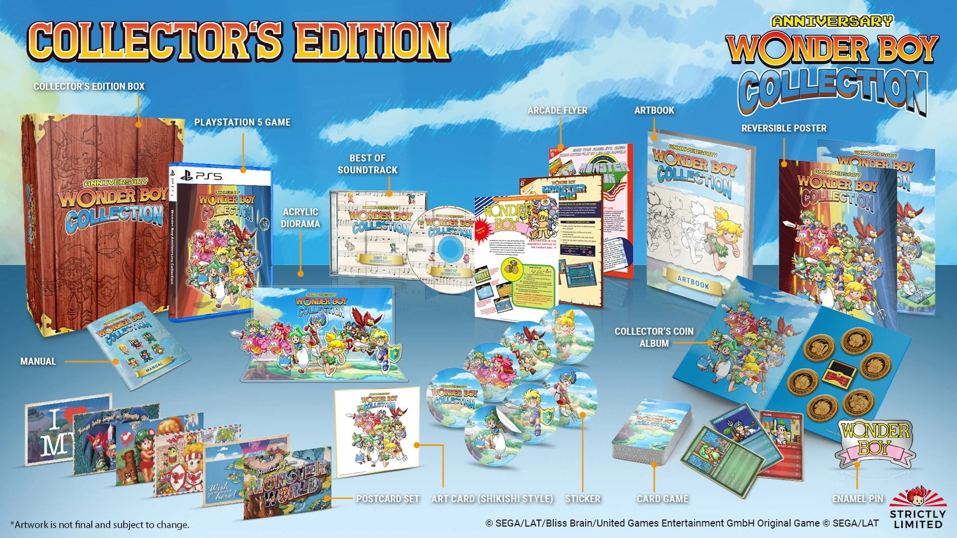 Wonder Boy: Anniversary Collection - Collector's Edition (Strictly Limited) (PS5), ININ Games, Strictly Limited Gamed
