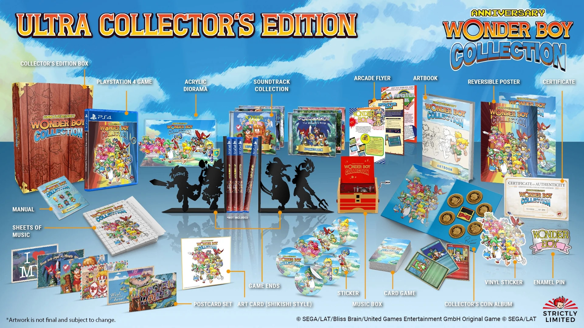 Wonder Boy: Anniversary Collection - Ultra Collector's Edition (Strictly Limited) (PS4), ININ Games, Strictly Limited Gamed