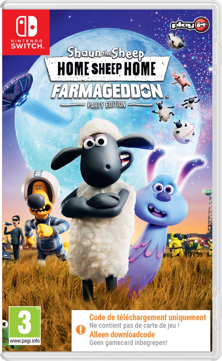 Shaun the Sheep Home Sheep Home: Farmageddon - Party Editie (Code in a Box) (Switch), Nacon