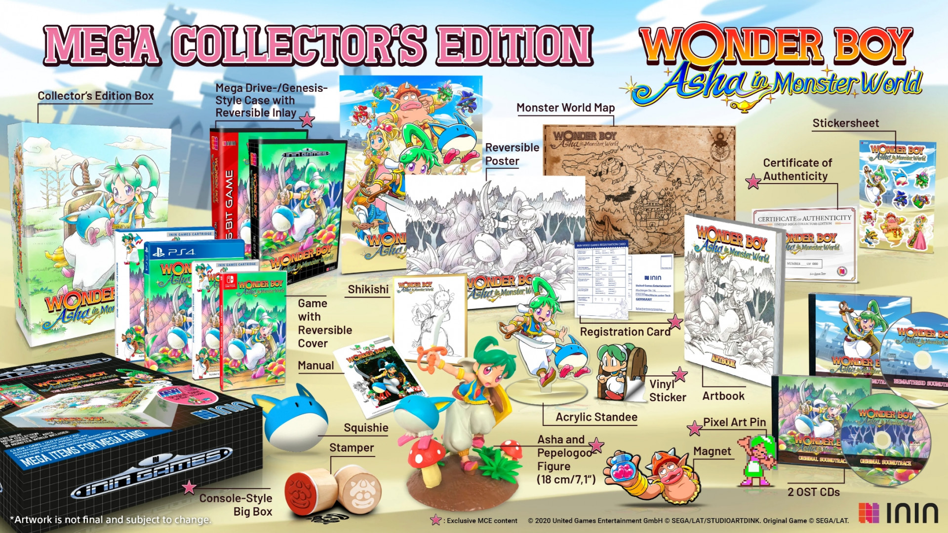 Wonder Boy: Asha in Monster World - Collector's Edition (Strictly Limited) (Switch), ININ Games, Strictly Limited Games