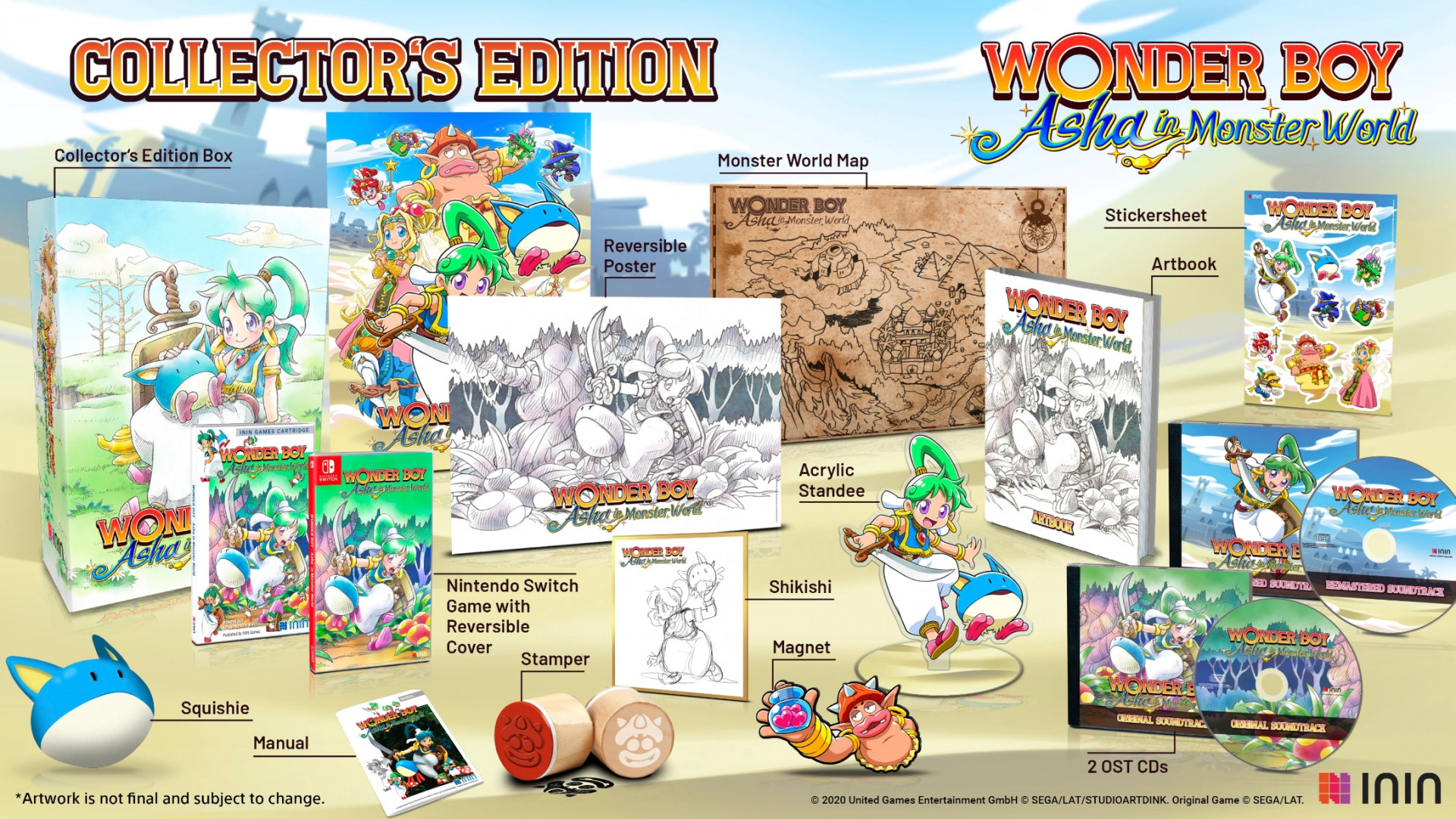 Wonder Boy: Asha in Monster World - Mega Collector's Edition (Strictly Limited) (Switch), ININ Games, Strictly Limited Games