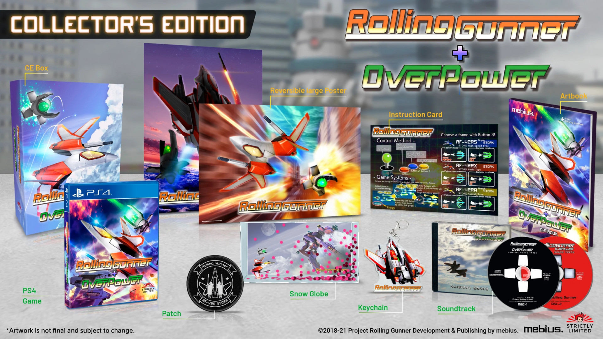 Rolling Gunner + Overpower - Collector's Edition (Strictly Limited) (PS4), Mebius