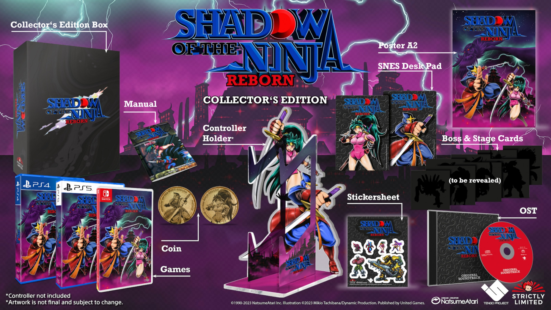 Shadow of the Ninja Reborn - Collector's Edition (Strictly Limited) (PS4), Tengo Project, Natsume