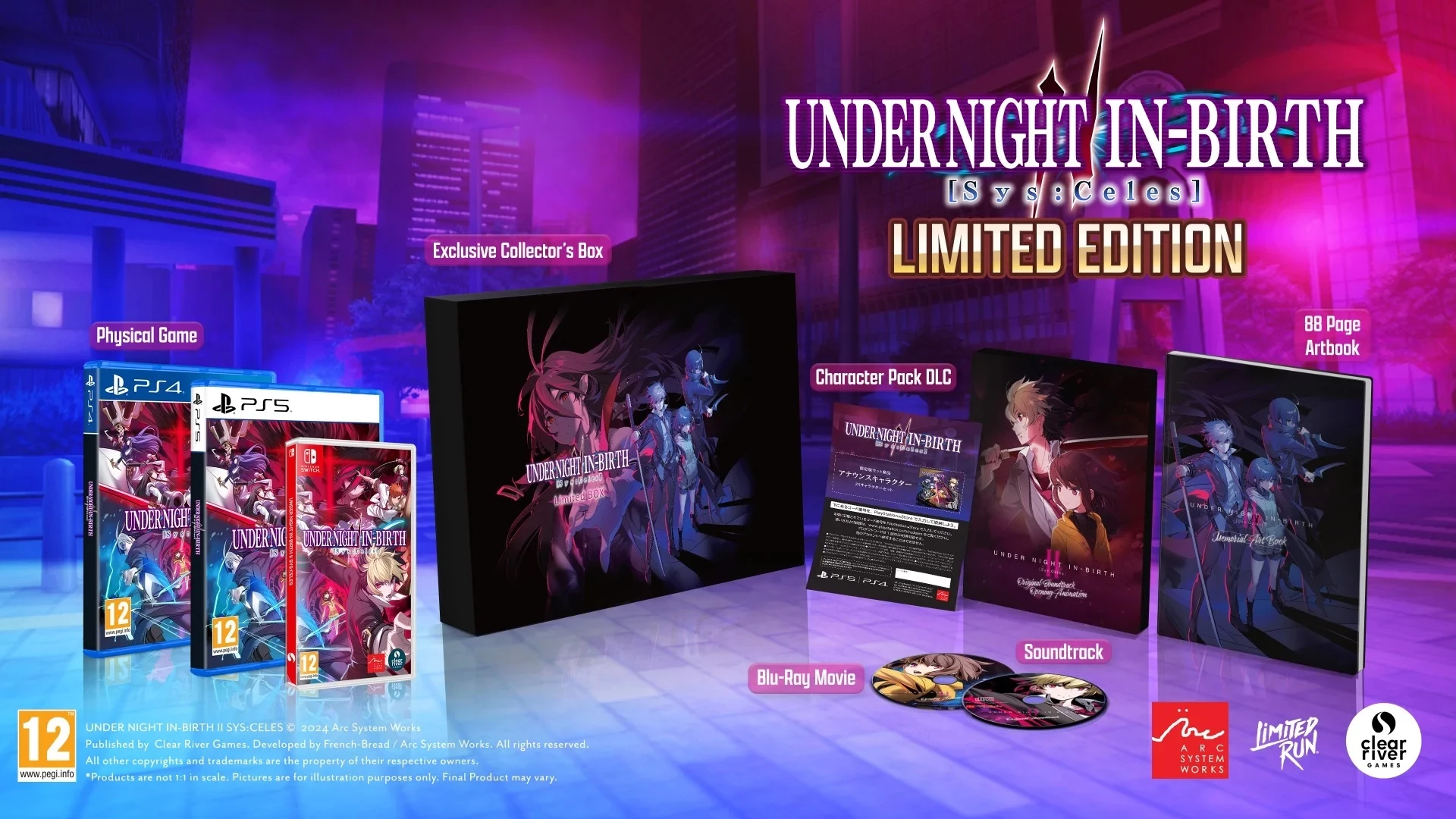 Under Night In-Birth II - Limited Edition (Switch), Arc System Works, Clear River Games