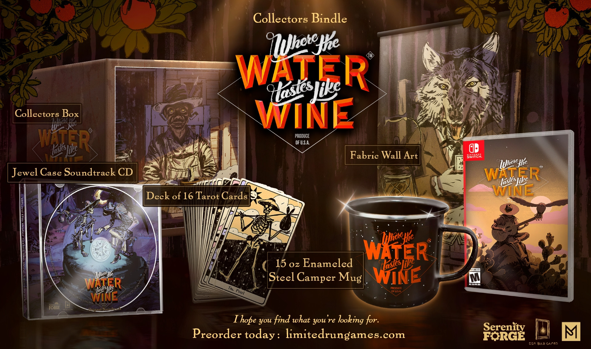 Where the Water Tastes Like Wine - Collector's Edition (Limited Run) (Switch), Serenity Forge