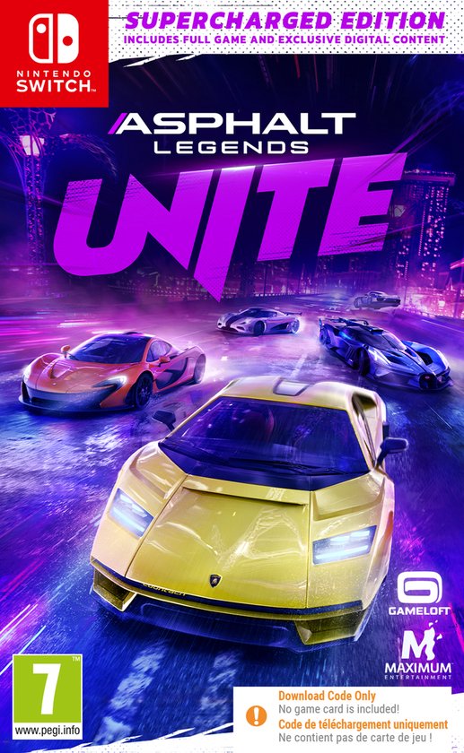 Asphalt Legends: UNITE - Supercharged Edition (Code in a Box) (Switch), Gameloft