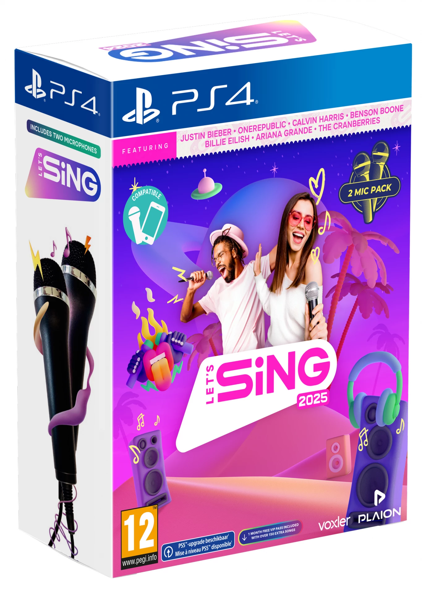 Let's Sing 2025 + 2 Microfoons (PS4), Plaion