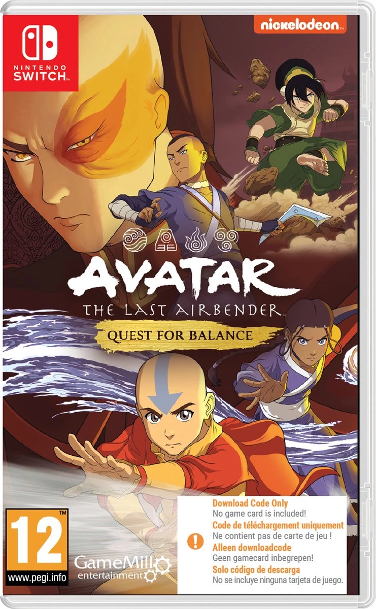 Avatar The Last Airbender: Quest for Balance (Code in a Box) (Switch), GameMill Entertainment