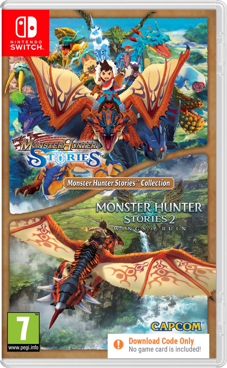 Monster Hunter Stories 1 & 2 Collection (Code in a Box) (Switch), Capcom