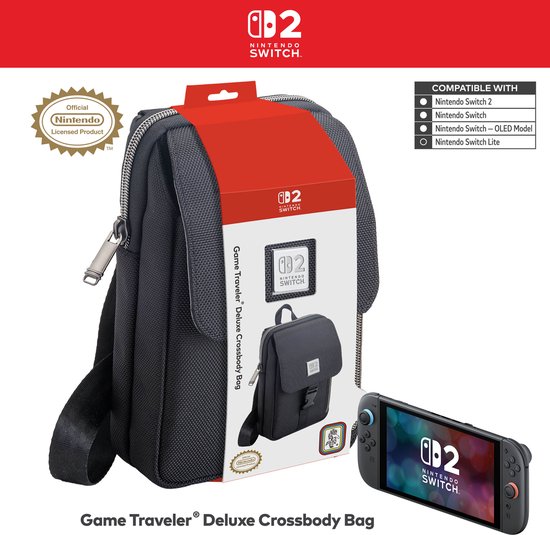Opbergtas Vertikaal Nintendo Switch 2 (Zwart) (Switch 2), Game Traveler 