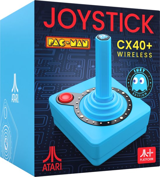 Pac-Man CX-40 Draadloze Joystick - Inky Edition (Blauw) (hardware), Atari