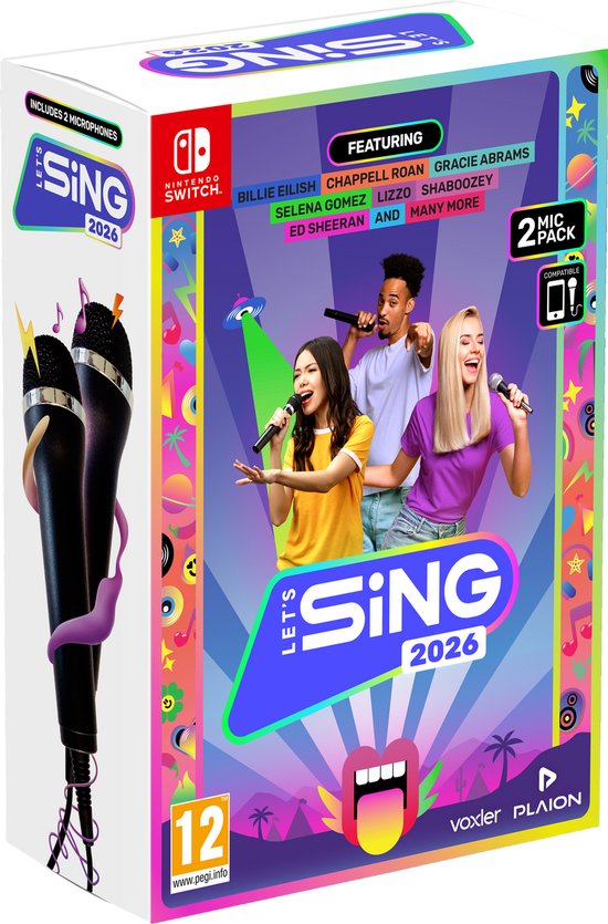 Let's Sing 2026 + 2 Microfoons (Switch), Plaion