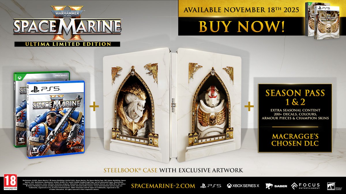 Warhammer 40.000: Space Marine II - Ultima Limited Edition - SteelBook case (PS5), Saber Interactive