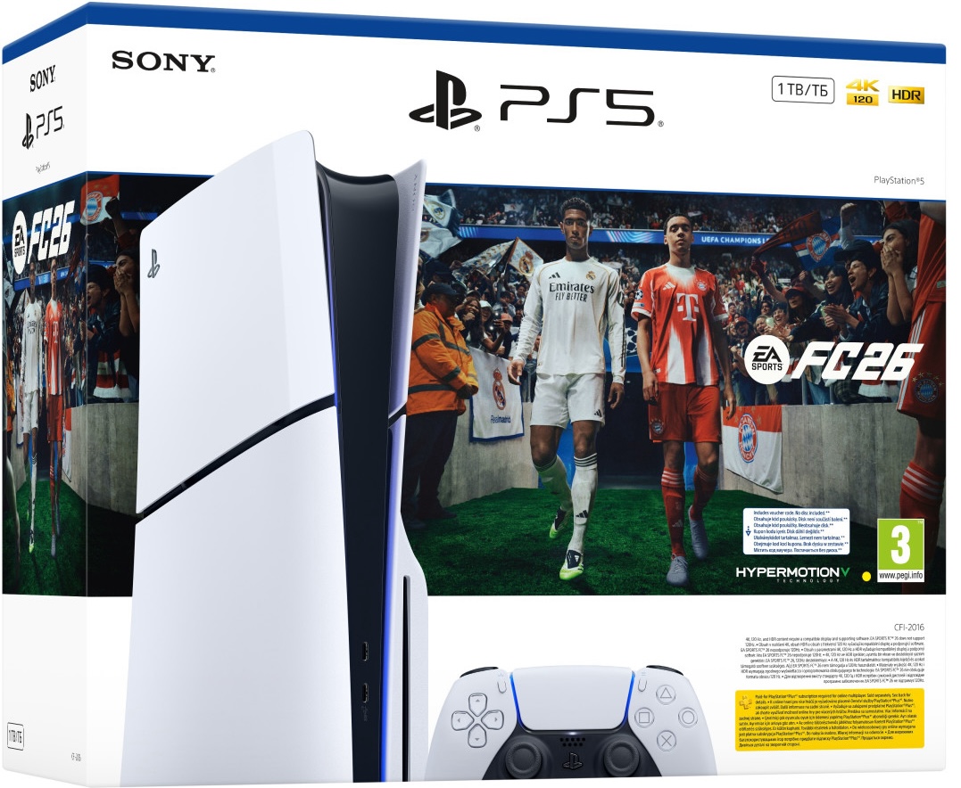PlayStation 5 Slim Disc Edition (1 TB) + EA Sports FC 26 (PS5), EA Sportrs