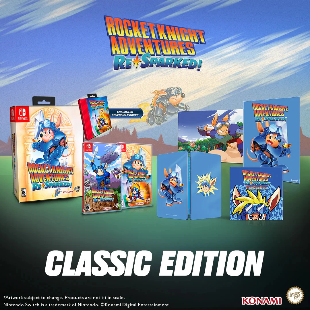 Rocket Knight Adventures: Re-Sparked - Classic Edition (Limited Run) (Switch), Konami