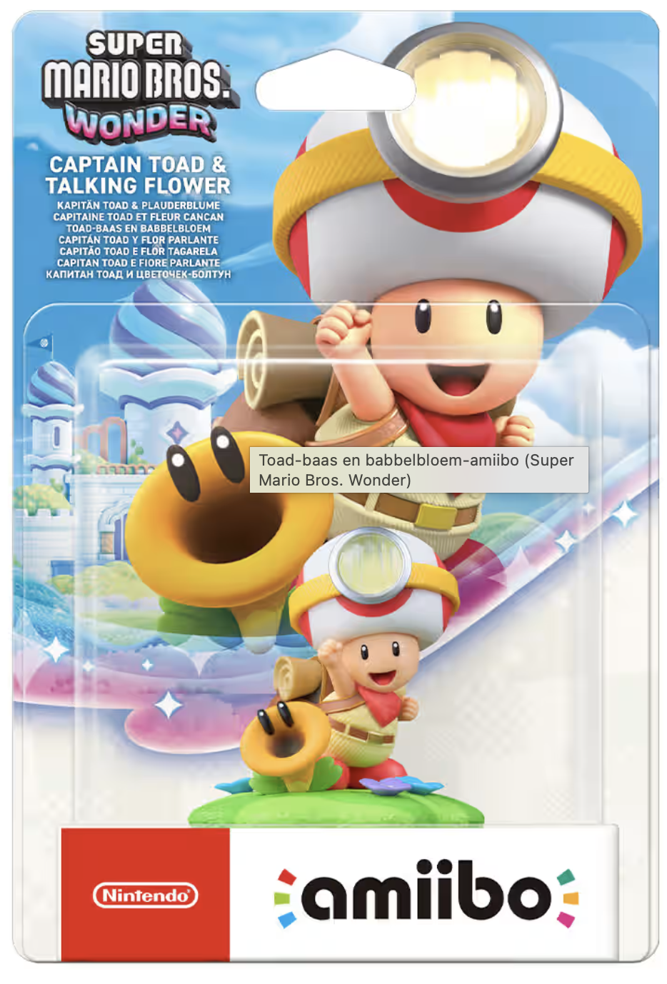 Super Mario Bros. Wonder Amiibo - Toad-baas en babbelbloem (NFC), Nintendo