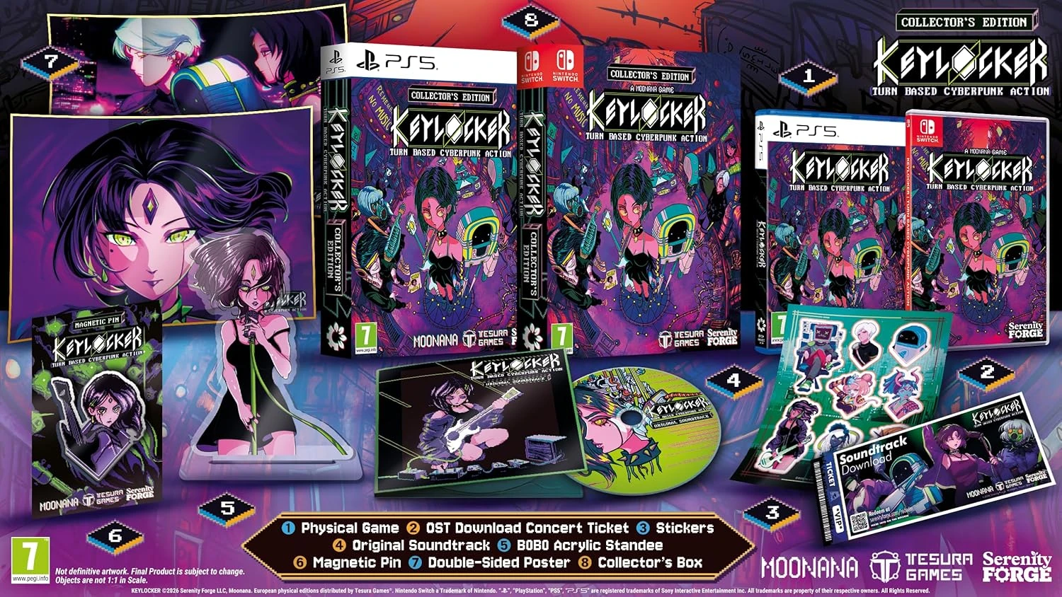 Keylocker: Turn Based Cyberpunk Action - Collector's Edition (PS5), Tesura Games Keylocker: Turn Based Cyberpunk Action - Collector's Edition (PS5), Tesura Games