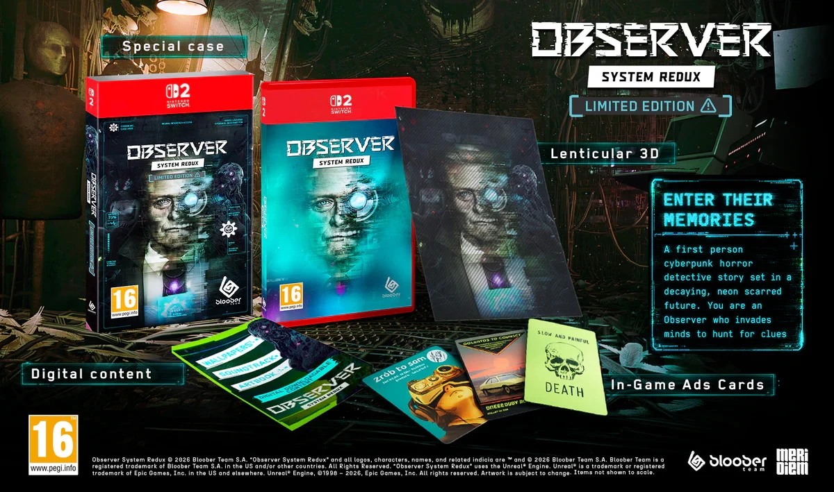 Observer: System Redux - Limited Edition (Switch 2), Meridiem Games Observer: System Redux - Limited Edition (Switch 2), Meridiem Games
