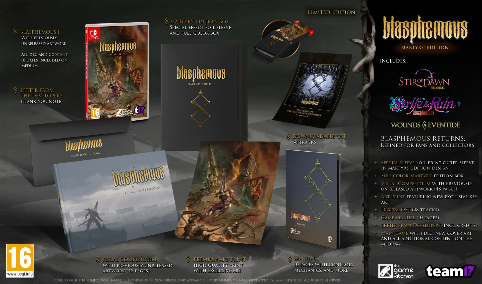 Blasphemous - Martyr's Limited Edition (Switch), Team 17 Blasphemous - Martyr's Limited Edition (Switch), Team 17