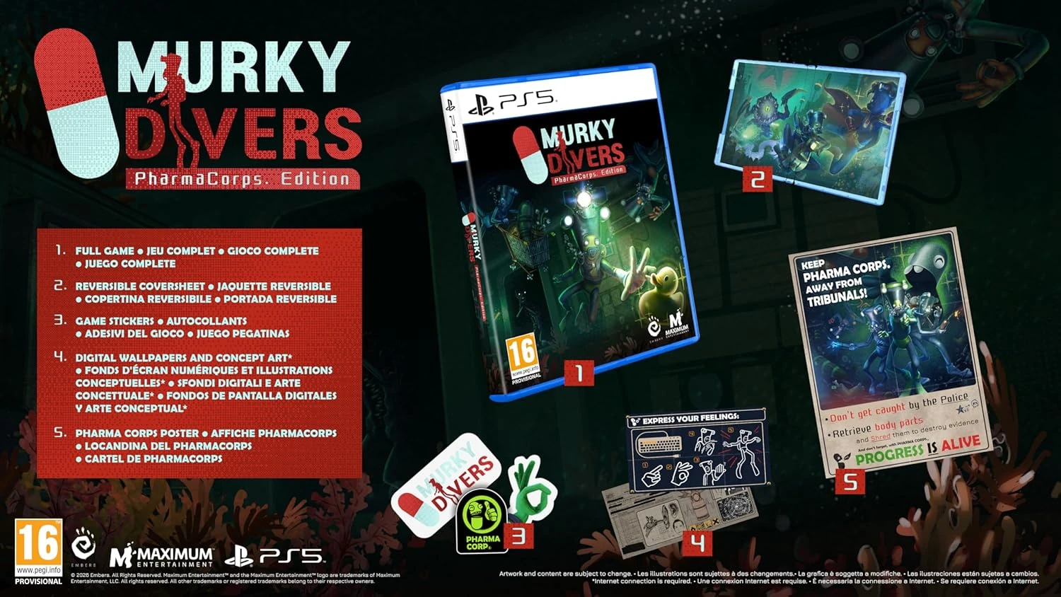 Murky Divers - Pharmacorps Edition (PS5), Maximum Entertainment Murky Divers - Pharmacorps Edition (PS5), Maximum Entertainment