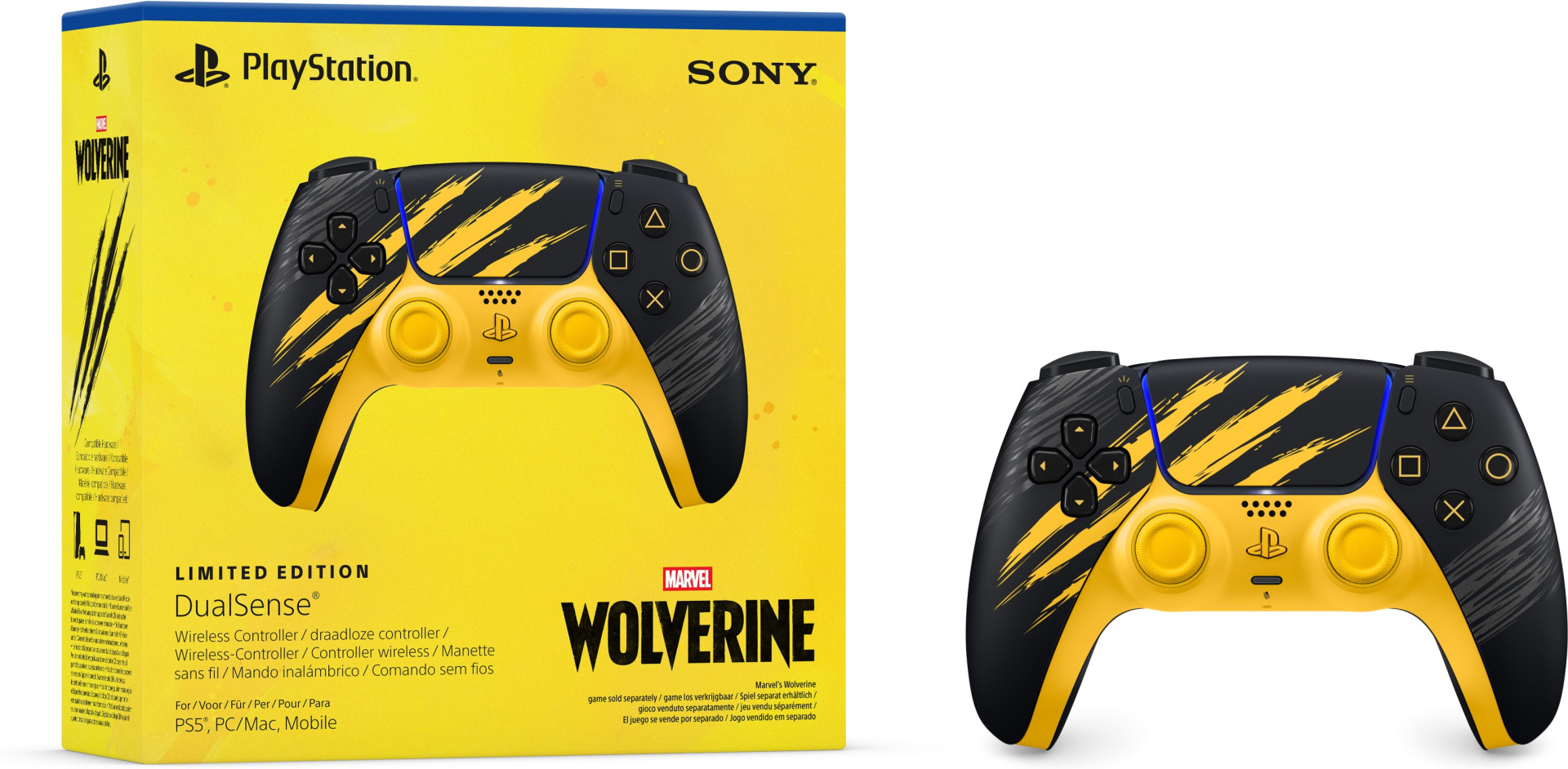 PS5 DualSense Draadloze Controller (Wolverine Limited Edition) (PS5), Sony PS5 DualSense Draadloze Controller (Wolverine Limited Edition) (PS5), Sony